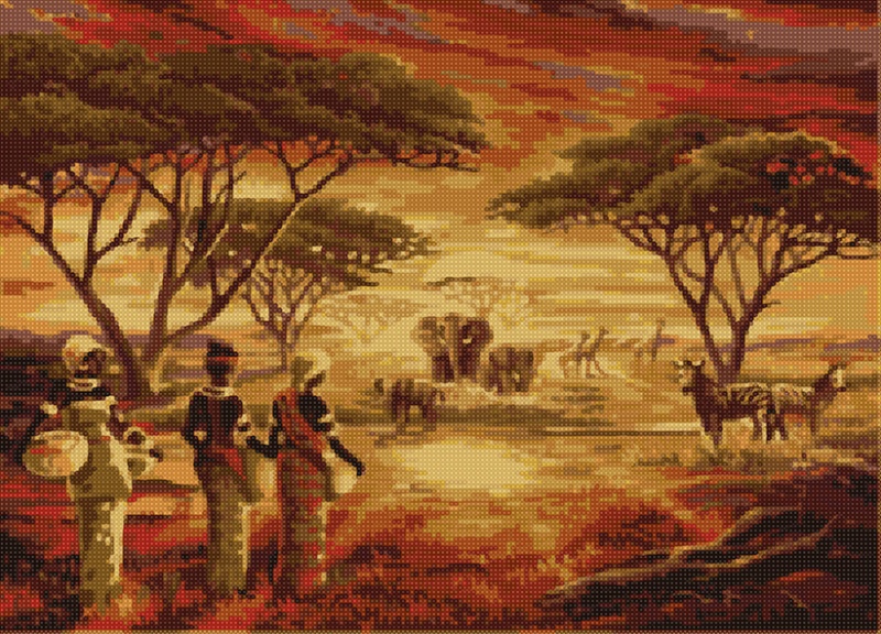 Мозаика "Африка" АМА2-044 36*50см, в коробке  Наследие
