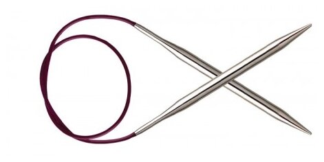 Спицы круговые Nova Metal D 4,0мм, длина 40см, никелированная латунь, серебристый  Knit Pro 10353														