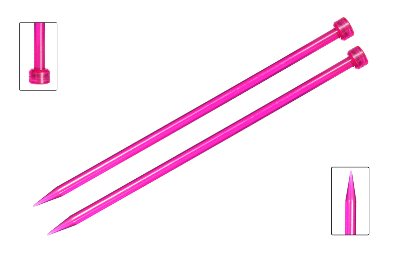 Спицы прямые Trendz D 8.0м, длина 30см, акрил пурпурный 2шт  Knit Pro 51198														