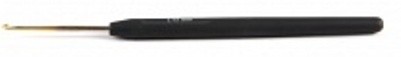 Крючок для вязания "Steel" 1,5мм с ручкой, с золотистым наконечником сталь, золотистый/серебристый/черный  KnitPro 30865														