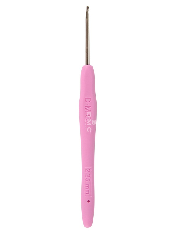 Крючок для вязания "DMC" 2,25мм с пластиковой ручкой, сталь длина 13мм U1888/225														