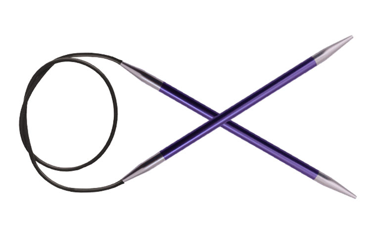 Спицы круговые Zing D 7,0мм, длина 120см, алюминий, аметистовый (фиолетовый)  Knit Pro 47195														