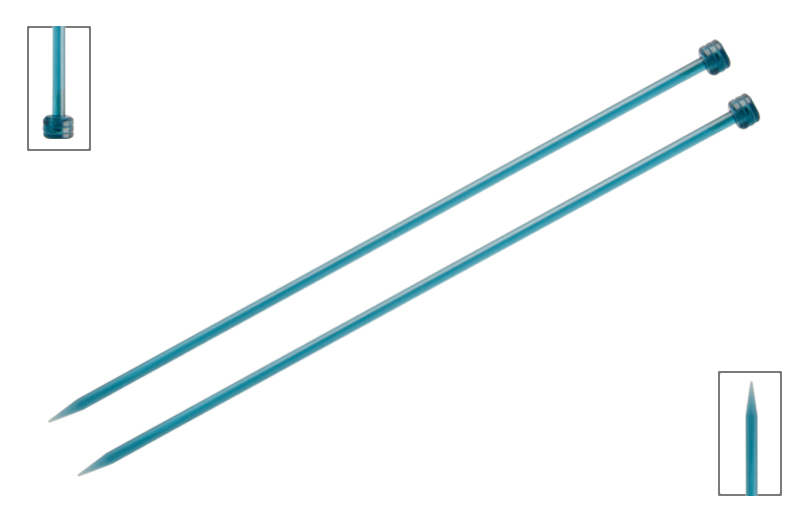 Спицы прямые Trendz D 5,5мм, длина 30см, акрил бирюзовый 2шт  Knit Pro 51194														