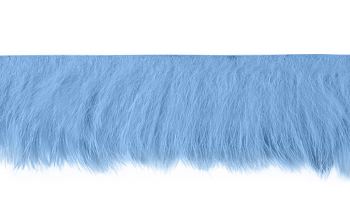 Тесьма-мех кролик цв. 22 голубой 35мм, натуральный мех длина 10м за 1 метр 22														
