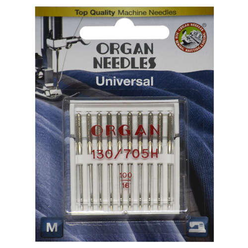 Иглы для быт.шв.машин "ORGAN" универсальные 100 (в пачке 10шт.)