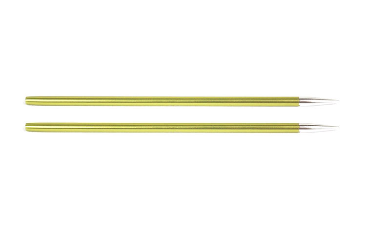 Спицы съемые "Zing" D 3,5мм, для длины тросика 28-126см, 2шт. алюминий, хризолитовый  Knit Pro 47501														