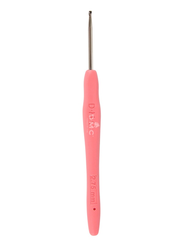 Крючок для вязания "DMC" 2,75мм с пластиковой ручкой, сталь длина 13мм U1888/275														