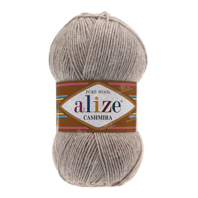 Пряжа "CASHMIRA PURE WOOL" 152 бежевый меланж 5*100 г. 300м 100% шерсть  ALIZE