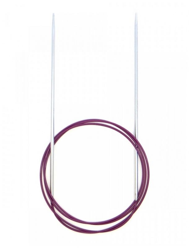 Спицы круговые Nova Metal D 3,5мм, длина 80см, никелированная латунь, серебристый  Knit Pro 11335														