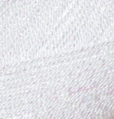 Пряжа "FOREVER Simli" белый 55 5*50 г. 300м 96% микрофибра-акрил 4% металлик   ALIZE 55