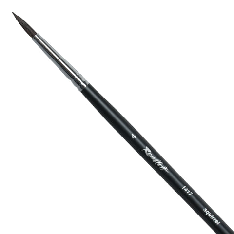 Кисть ROUBLOFF (Рублев) белка №4 художественная круглая, длинная ручка