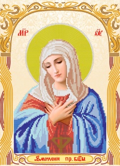 Канва с рисунком бисером Икона Богородица Умиление (37*28)  Наследие КБА3-006