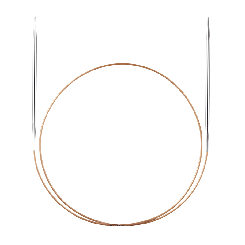 Спицы круговые супергладкие D 1,75мм, длина 60см экстратонкие из никелиров. латуни  Addi 114-7/1,75-60														