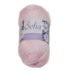 Пряжа "Sofia" 32 розовый 10*50 г. 283м 100% хлопок мерсеризованный  Италия 32
