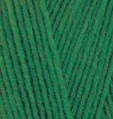 Пряжа "LANAGOLD 800 CLASSIC" 118 т.зеленый 5*100 г. 800м 49% шерсть, 51 % акрил  ALIZE 118