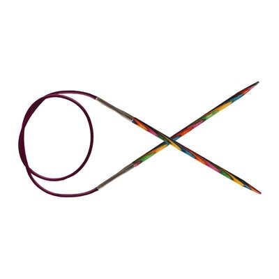 Спицы круговые Symfonie D 2,5мм длина 120см, ламинированная береза, многоцветный  Knit Pro 20369														