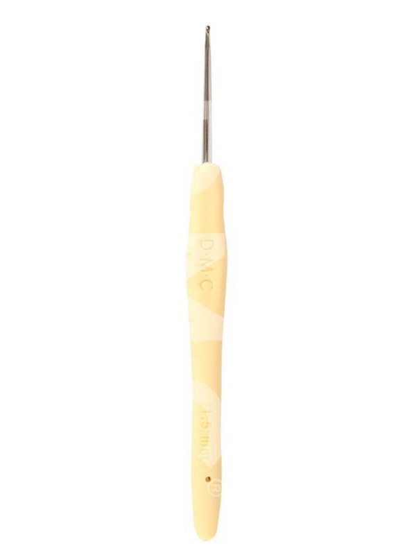 Крючок для вязания "DMC" 1,5мм с пластиковой ручкой, сталь длина 13мм U1888/15														