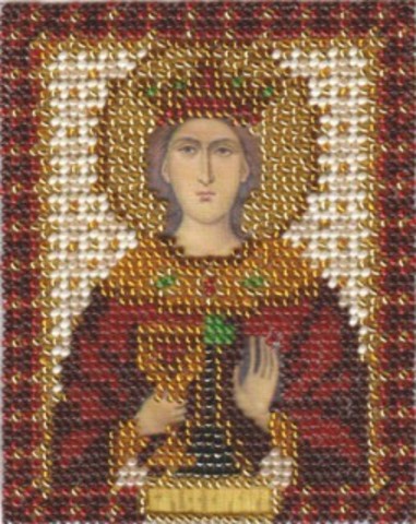 Вышивка бисером PANNA "Икона Св. великомученицы Варвары" напеч. рисунок 8,5*10,5см