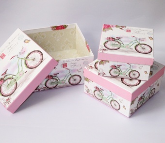 Коробка подарочная "Велосипед" 3 в 1 6.5х9.5см  Наследие