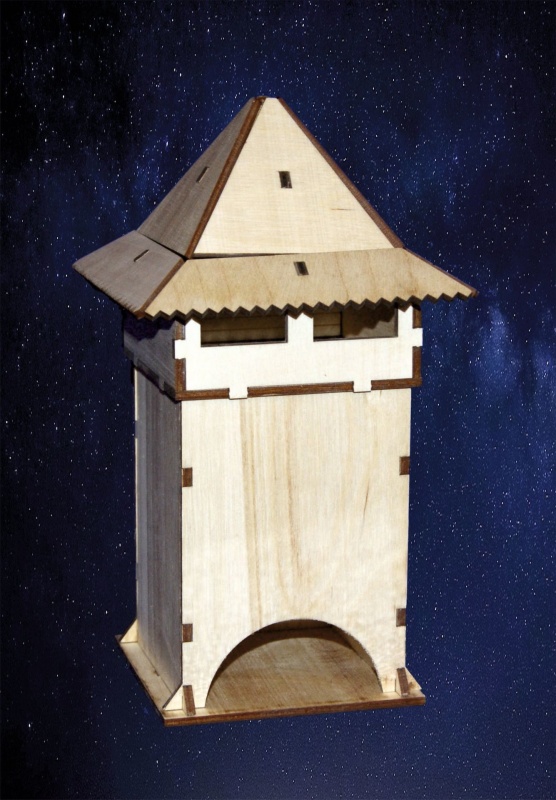 Заготовки деревян. Чайный домик Башня 20см фанера  СОЗВЕЗДИЕ