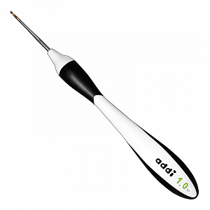 Крючок d  1.0  с эргономичной пластиковой ручкой addi/Swing сталь длина 16см  Addi 145-7/1-16														