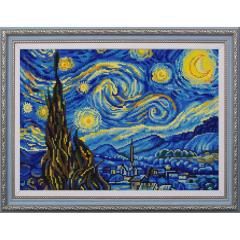Канва с рисунком бисер "Звездная ночь. Ван Гог" (А3)  Конек