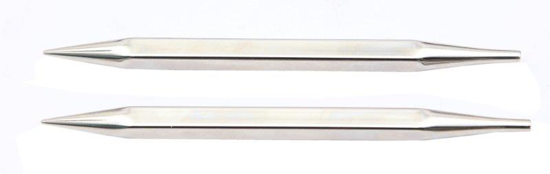 Спицы съемные Nova cubics D 7,0мм, для длины тросика 28-126см, 2шт. никел. латунь, серебро  Knit Pro 12327														